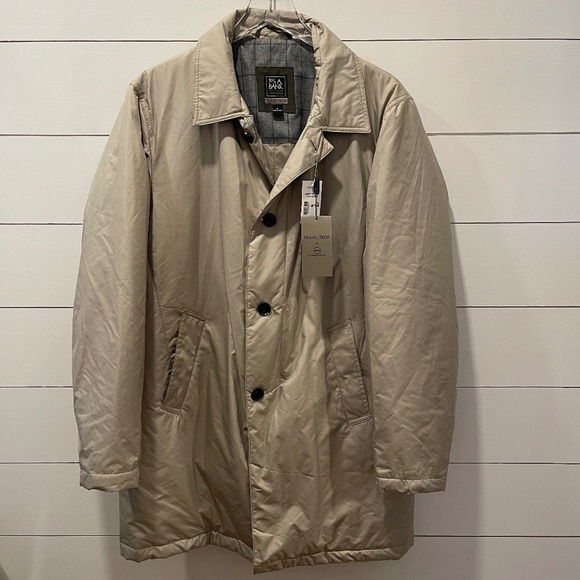 Jos. A. Bank Traveler Trench Coat Mens Medium New With Tags - Picture 1 of 11